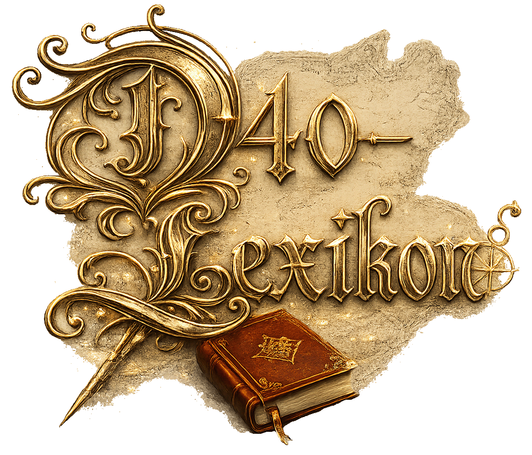 D4O Lexikon Logo auf Pergament mit Buch